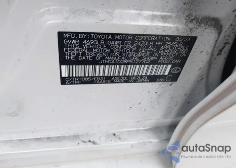 2023 Lexus Is 300 z USA, uszkodzony, nr VIN JTHCA1D28P5127702